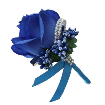

Wedding Accessories Simulation Single Rose With Diamond Bride Groom Wedding Boutonnieres
