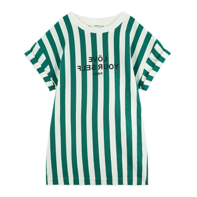 

Baby Girls Clothes Children Toddler Girls Fashion Striped Printing Short Sleeve O-Neck Dress Girls Cotton Casual Summer Dress