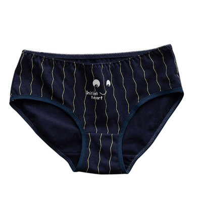 

Panties for women cotton strip letters printed underwear lingerie girl briefs female underpants cartoon panty