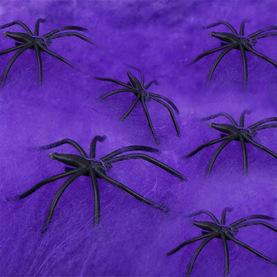 

Toponeto Cotton Spider Web Halloween Props Spider Home Bar Party Festival Decoration