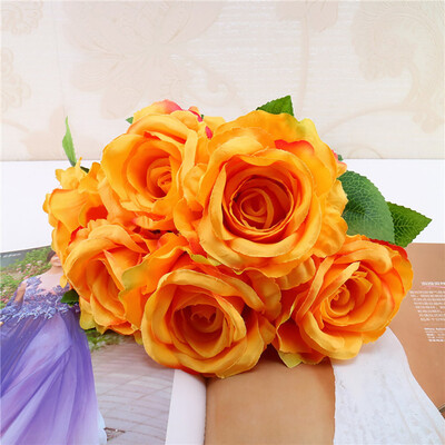 

Toponeto 1 Bouquet Vintage Artificial Rose Silk Flowers Bouquet for Decoration