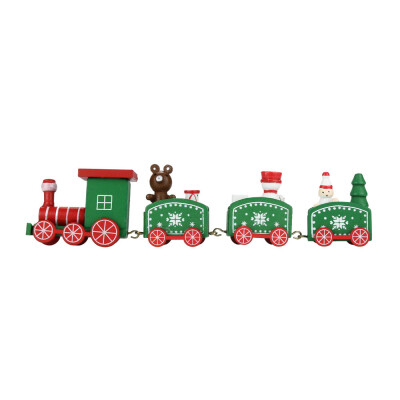 

〖Follure〗Christmas Wooden Car Decoration Child Christmas Gift Small Train Desktop