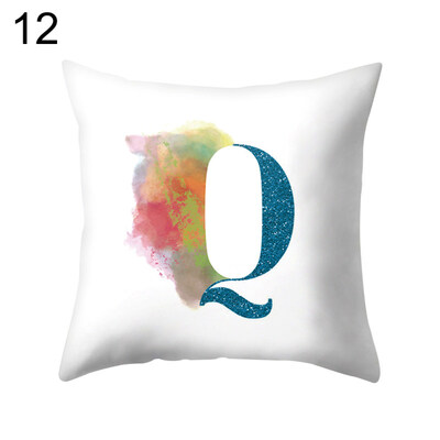 

Colorful Capital Letter Throw Pillow Case Sofa Bed Cushion Cover Home Car Decor