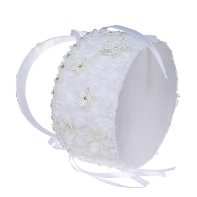 

Lace Flower Girl Basket Decorative Flower Basket For Western Style Wedding Ceremony Party Supplies