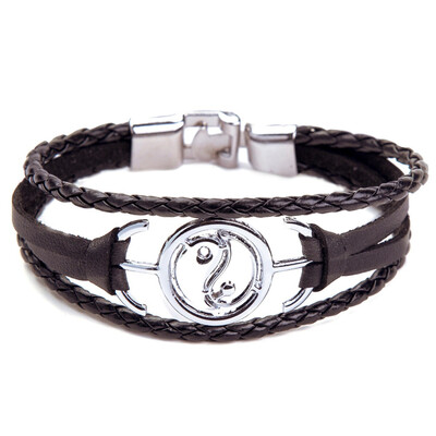 

2019 Vintage Jewelry Buckle Multi-Woven Braided Leather Bracelet MenS And WomenS Universal Bracelet