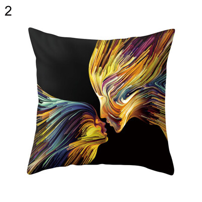 

Multicolor Kiss Pillow Case Sofa Bed Car Cafe Office Decoration Cushion Cover