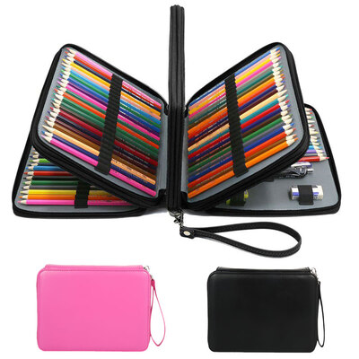 

4 Layers Pen Sets Case 184 Slots Portable Colored Pencils Organiser