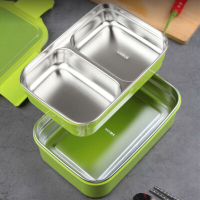 

Stainless Steel Thermal Insulated Lunch Box Double Layer Bento Food Container