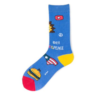 

Men Women For Christmas Gift Funny Cotton Socks Colorful Skate Harajuku Socks Printing Warm Sock