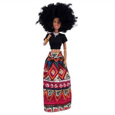 

〖Follure〗Baby Movable Joint African Doll Toy Black Doll Best Gift Toy