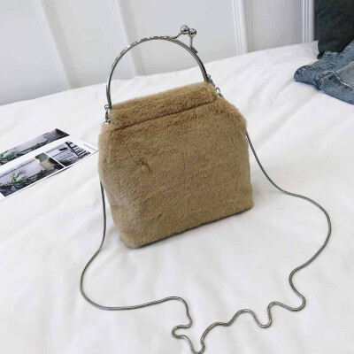 

Tailored Womens Plush Shoulder Messenger Bag Simple Handbag Fashion Mobile Phone Bag