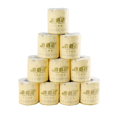

XIN BAIJIE Pure Wood Pulp Hotel Small Roll Paper Toilet Paper 140g Roll 60 Roll Pack Towels 18868