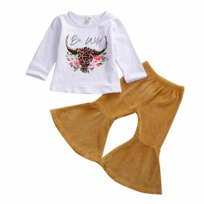 

2PCS Baby Girls Outfits T-shirtLong Pants Set Toddler Autumn Clothes Tracksuit