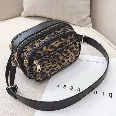 

Tailored Womens Fashion Leopard Waist Waterproof Bag Shoulder Bag Double Zipper Bag