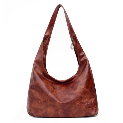 

Tailored Fashion Womens Outdoor Solid Color Large Capacity Leather Handbag Shoulder Bag