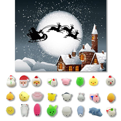 

〖Follure〗24PC Christmas Toys Mini Cute Squeeze Funny Toy Soft Stress Relief Toy DIY Decor