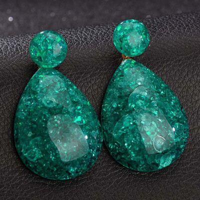 

Fashion Resin Water Drop Dangle Statement Drop Earrings Jewelry Charm Simple Pendant Long Earrings For Women Free Shipping