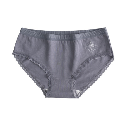 

Japanese Version No Trace Cotton Antibacterial Mid-waist Abdomen Lace Side Girls Underwear Briefs