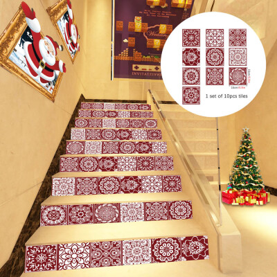 

Tailored Christmas 3D Simulation stair stickers Waterproof Wall Stickers DIY Home Decor