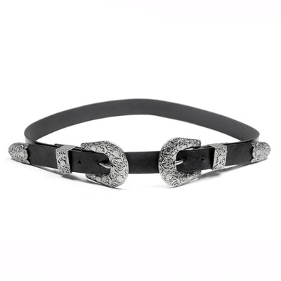 

Fashion Female Vintage Belt Metal Pin Buckle Strap Designer Leather Dress Waistband
