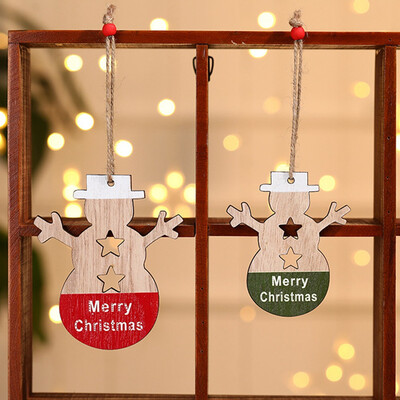 

Christmas Tree Wood Ornament Elk Hanging Xmas Baubles Party Decoration