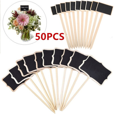 

102050pcs Durable Mini Reusable Wooden Chalkboard Blackboard House Decorations Marker