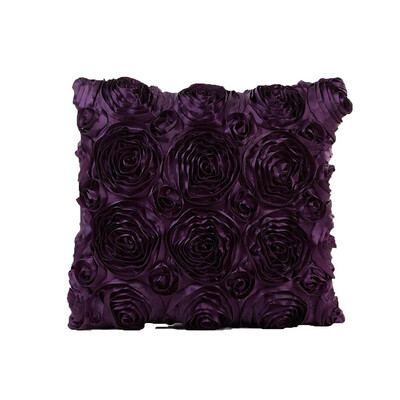 

Attactive High Quality Soft Silk Cushion Cover With Flower Shaped