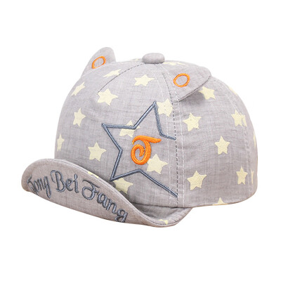 

Cute Newborn Baby Hats Baby Boys Girls Peak Hat Kids Star Print Baseball Cap Sunhat Infant Visors Hats