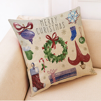 

Tailored Christmas Home Decor Cushion Cover Graffi Style Throw Pillowcase Pillow Covers