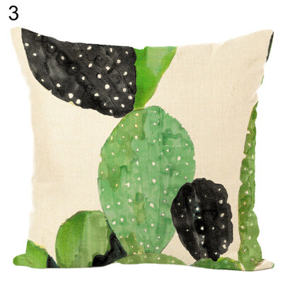 

Tropical Plant Cactus Throw Pillow Case Cushion Cover Sofa Bed Office Home Decor