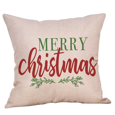 

Tailored Merry Christmas Pillow Cases Cotton Linen Sofa Cushion Cover Home Decor