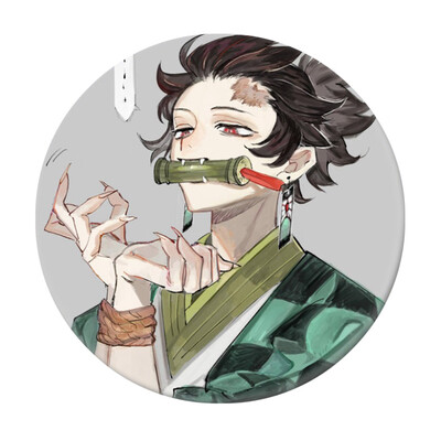 

zhongjiany Anime Demon Slayer Kimetsu no Yaiba Kamado Tanjirou Pin Button Brooch Badge