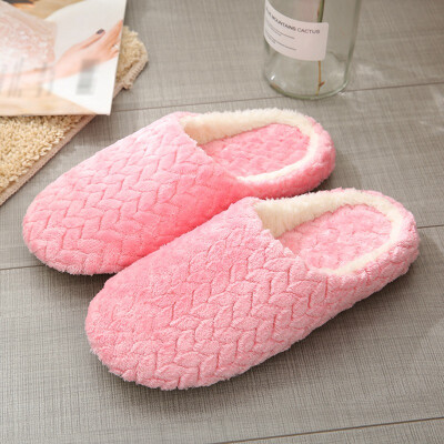 

Jacquard Soft Bottom Cotton Slippers Suede Non-slip Cotton Slippers Indoor Cotton Slippers Winter Warm Home Floor Bedroom Shoes