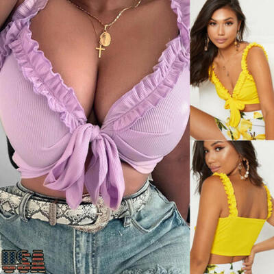 

Women Fashion Summer Casual Tank Tops Vest Blouse Sleeveless Crop Shirt Lot