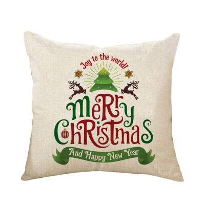 

Tailored Merry Christmas Cushion Cover Square Pillow Case Home Decor