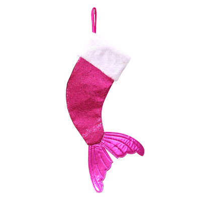 

New Christmas Decorations Christmas Gift Bags Fish Tail Stocking Christmas Tree Ornaments Christmas Articles Fish Tail Stocking