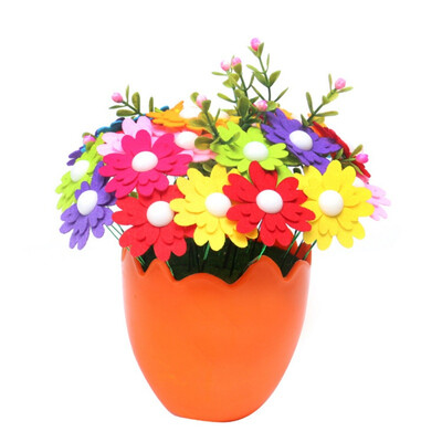 

DIY Multicolor Round Resin Decorative Buttons Flower with EVA Flower Pot Scrapbooking Embelishments Sewing Craft Supply
