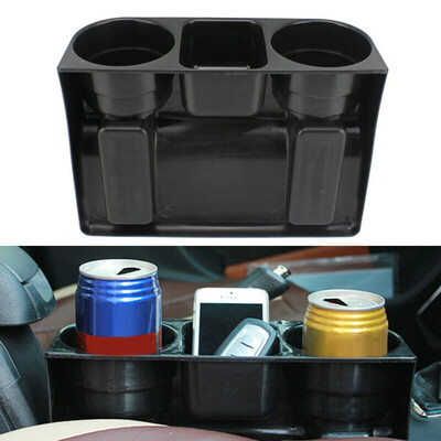 

Car Auto Seat Seam Wedge Drink 2 Cup Holder Food Bottle Mount Storage Organizer