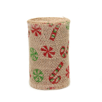 

Tailored 3MChristmas Jute Burlap Craft Ribbon Roll Sewing Cartoon DIY Decoration Wedding