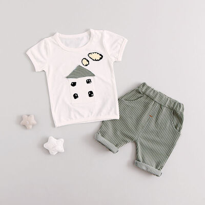 

Baby Clothing Set Summer Short Sleeve T-shirts TopsPants Outfits Kids Boys Clothes