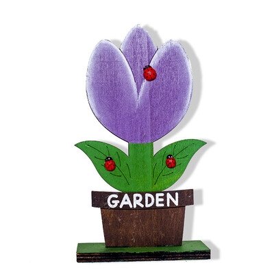 

Toponeto Easter Decorations Wooden Flower Shapes Ornaments Craft Gifts