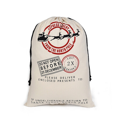 

Fashion Merry Christmas Elk Printing Bags Drawstring Backpack Candy Bag Satchel Rucksack Bundle Pocket Drawstring Storage Bag