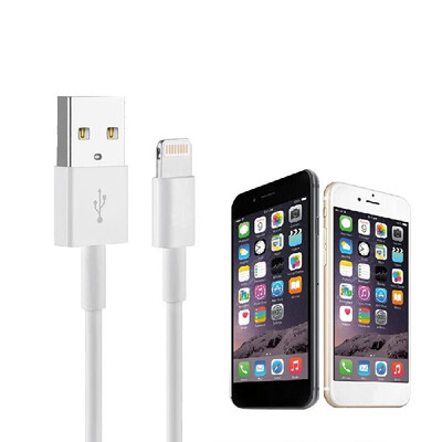 

White Wire USB Cable Date Sync Charging Cables 1m Mobile Phone Charge Cable