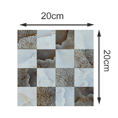 

6 pcs Marble Mosaic Tile Sticker Wall Sticker Furniture Decal Waterproof Self adhesive for Bathroom Kitchen Home Decor