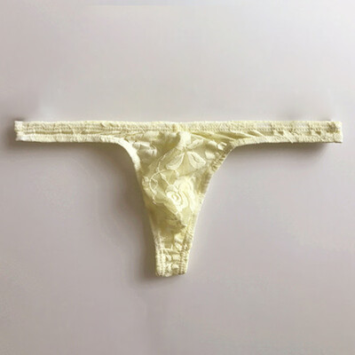 

Mens Lace Underwear See-through Bikini Lingerie Breathable Thongs Sissy Briefs