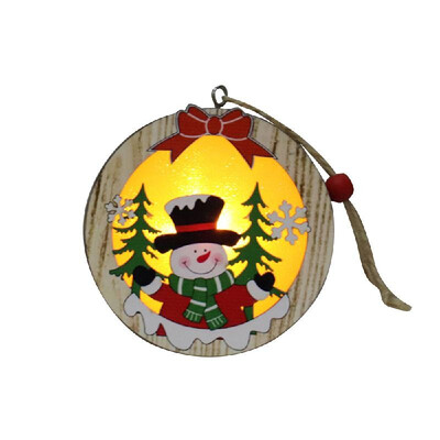 

Christmas Decorations Christmas Tree Wooden Glowing Hanging Decoration Mini Lovely Christmas Gift Wooden Luminous Pendant