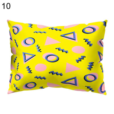

Color Block Geometric Pattern Pillow Cover Cushion Case Home Sofa Hotel Decor