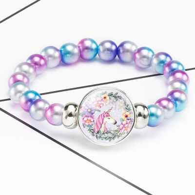 

Rainbow Unicorn Bracelet Party Bag Fillers Birthday Girls Gift