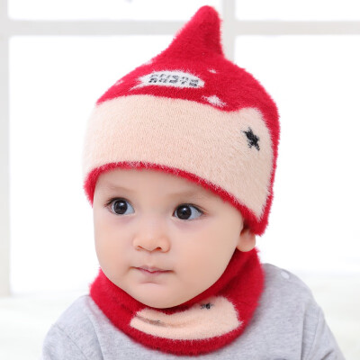 

2pcs Infant Star Design Cute Beanies Kids Winter Baby Hat Scarf Set Girls Boys Warm Caps Children Bonnet Photograph Props