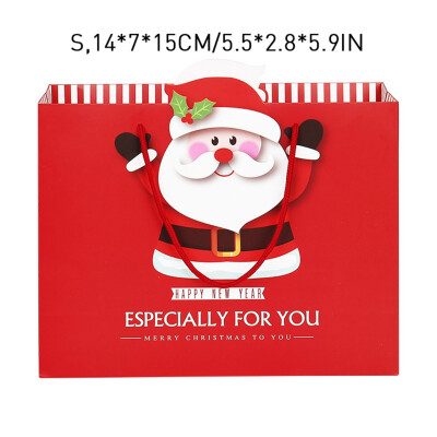 

Portable Creativity Christmas Gift Bag High Quality Paper Cartoon Santa Claus Printed Cute Portable Children Gift Bag